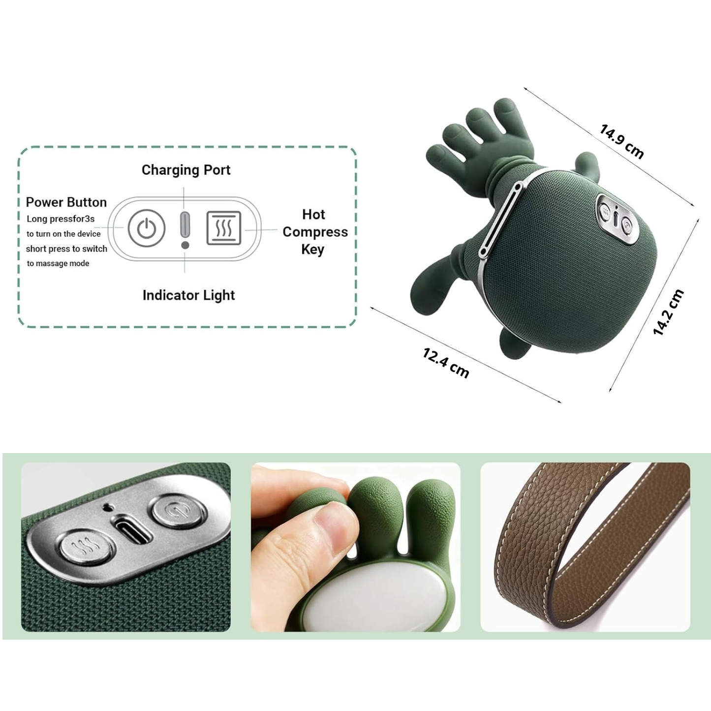 Massageador de Pescoço e Costas com Calor